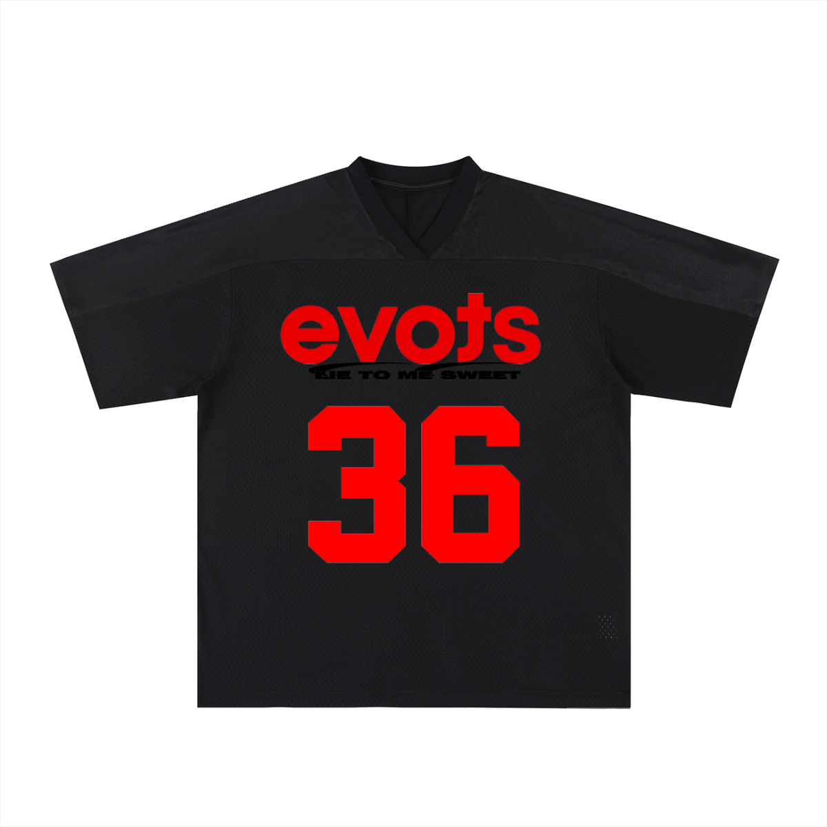 "evots 36" Oversized Mesh V-Neck Spots Jersey