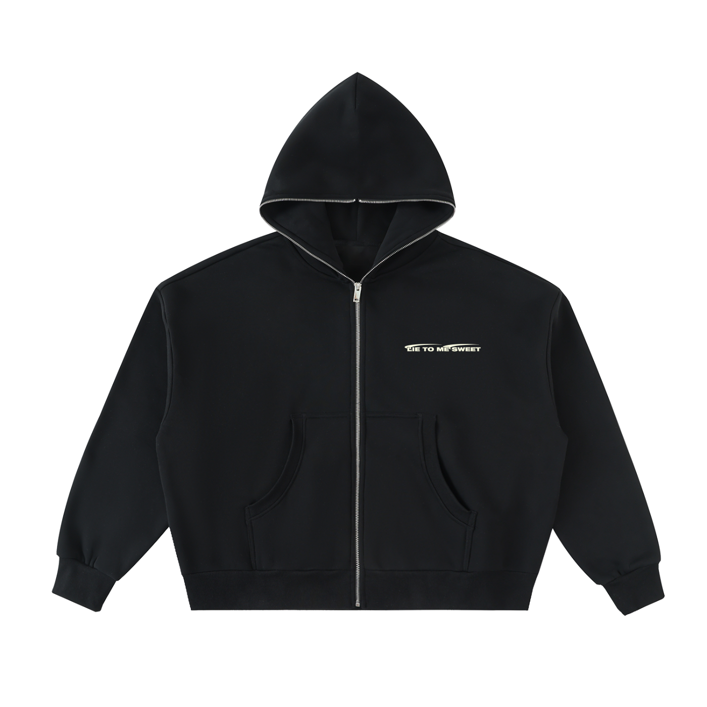 Full-Zip Boxy Hoodie